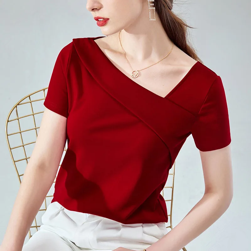 

2021T Shirt Pocket cat Top Tee casual Short sleeve Tops women plus size Women Black