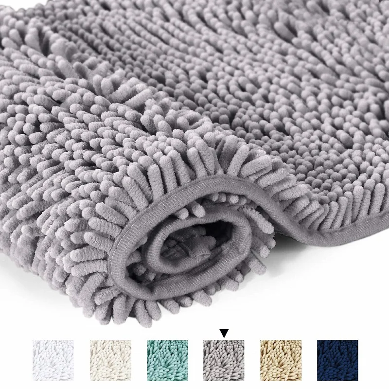

High Quality Bathroom Carpet Anti-slip Bath Rug Outdoor Shower Room Rugs And Mats Chenille Bathroom Floor Mat
