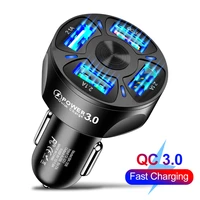 usb charger for car fast charging mobile phone car charger for iphone 13 12 pro max 11 gps 4 port smartphones mini car charger