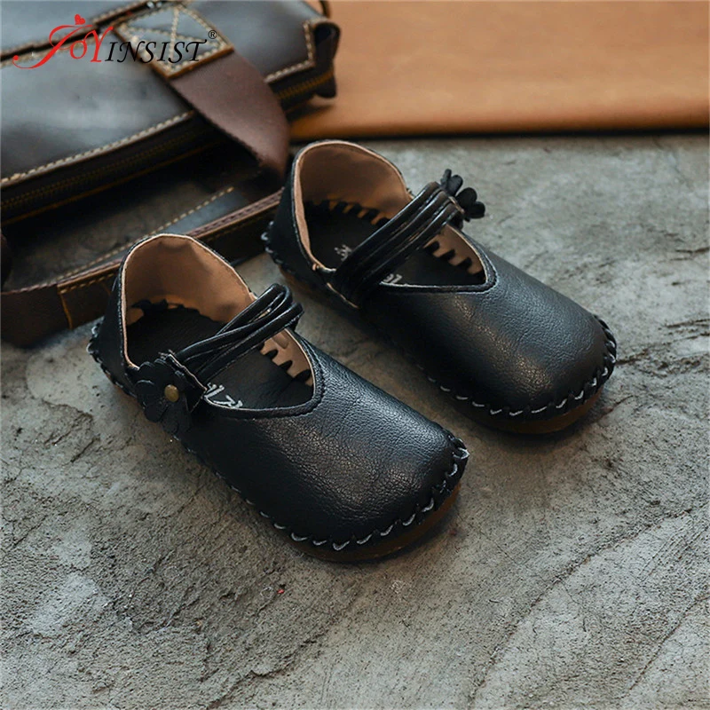 Туфли для девочек новинка весны 2021 маленькие кожаные туфли Joker Kids Princess Han Edition с