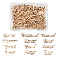 24pcsbox zodiac signs charms 12 constellations letter sign pendants bracelet necklace earrings crafting jewelry accessories diy