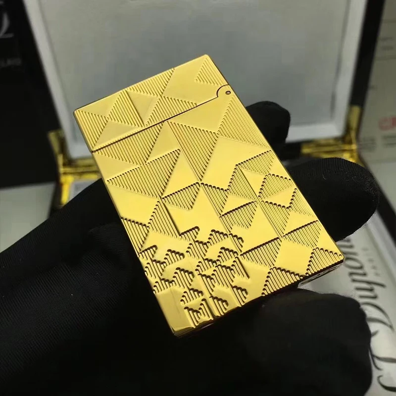 

100% new vintage dupont gas lighter gas cigarette lighter polished jet gasoline flint lighter metal gas lighter