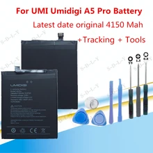 UMI Umidigi A5 Pro Battery 4150mAh 100% New Replacement Parts Phone Accessory Accumulators +Tracking + Tools