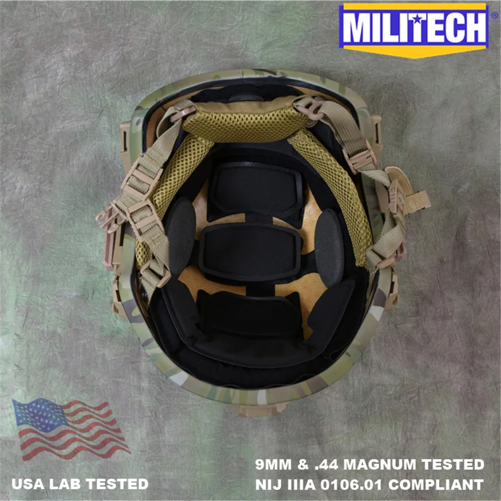 

MILITECH Wendy EXFIL SL ETW Style Ballistic Helmet NIJ IIIA 3A 0106.01 ISO EPIC Air High Cut Aramid Twaron Bulletproof Helmet