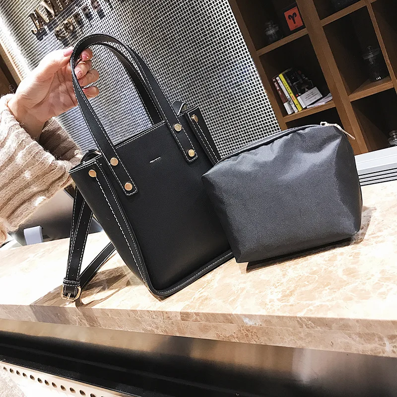 2019 Новая Винтажная корзина сумка из двух частей магнитная пряжка плечо