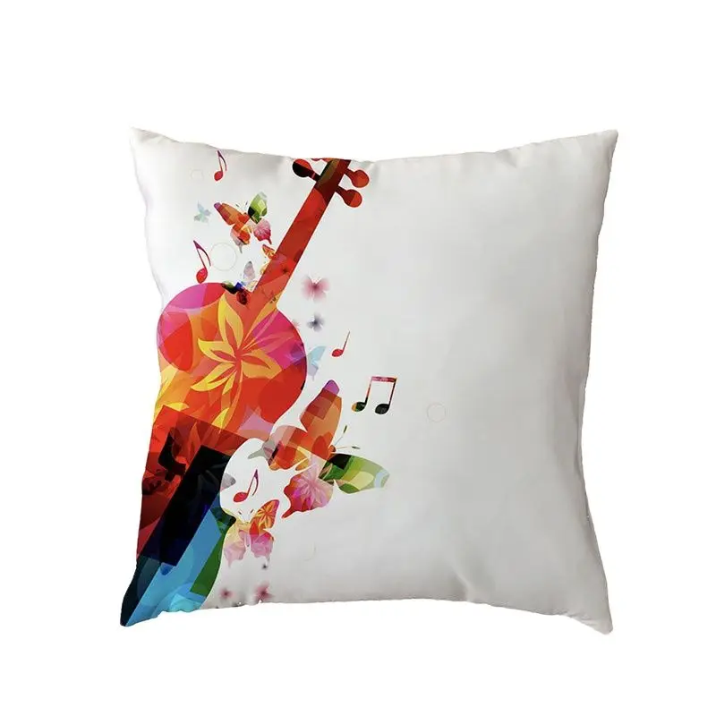Простой белый Чехол на подушку в скандинавском стиле для скрипки пианино