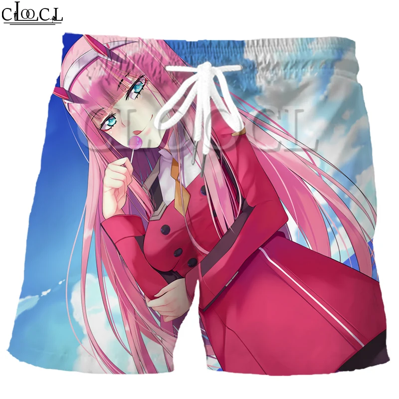 

CLOOCL аниме Darling в Franxx ноль два Модные мужские спортивные шорты, 3D печати 2021 новый летний Harajuku пляжные повседневные дикий