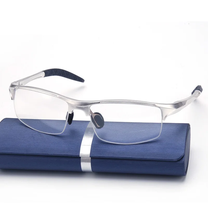

CUBOJUE sport Eyeglasses Frame Men Spring hinge Glasses prescription Spectacles ultralight aluminum eyewear for myopia diopter
