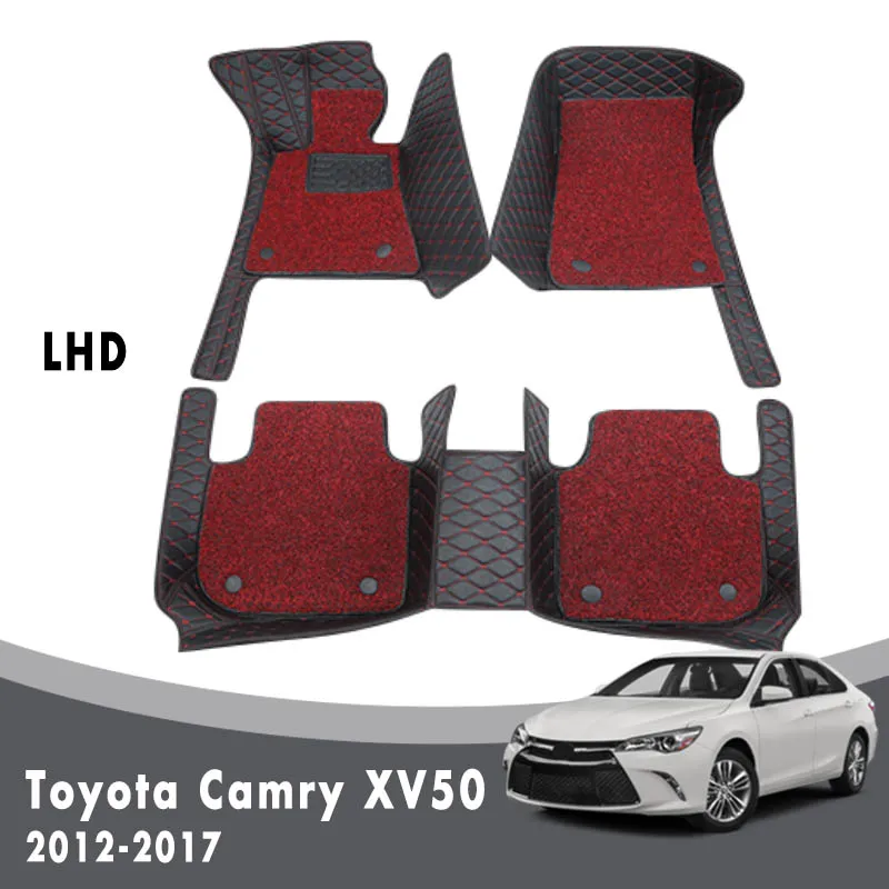 Двухслойная проволочная петля ковры автомобильные коврики для Toyota Camry XV50 2017 2016 2015