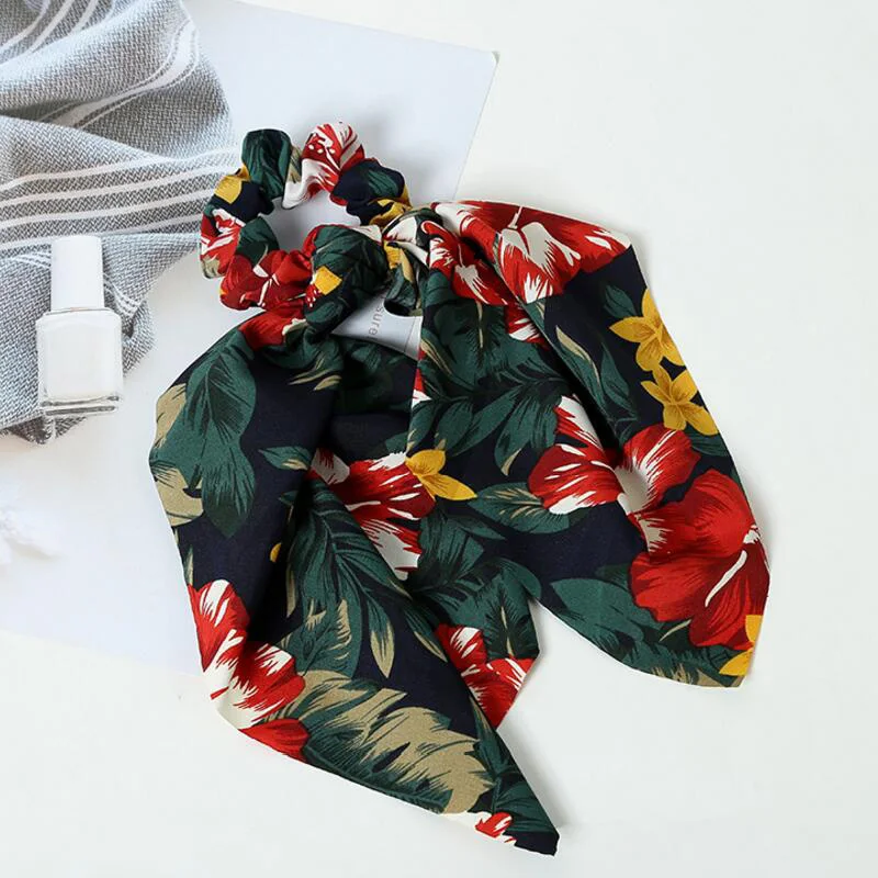 Женское кольцо для волос ALTOBEFUN креативное из ткани с принтом и бантом аксессуары