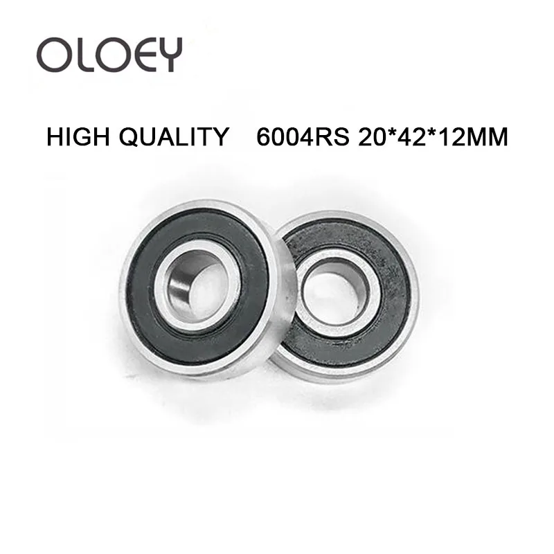 

2pcs/lot 6004RS Motor Grade Deep Groove Ball Rolling Bearings 6004-RS 6004RS 20*42*12mm 20*42*12 High Quality Bearing Steel