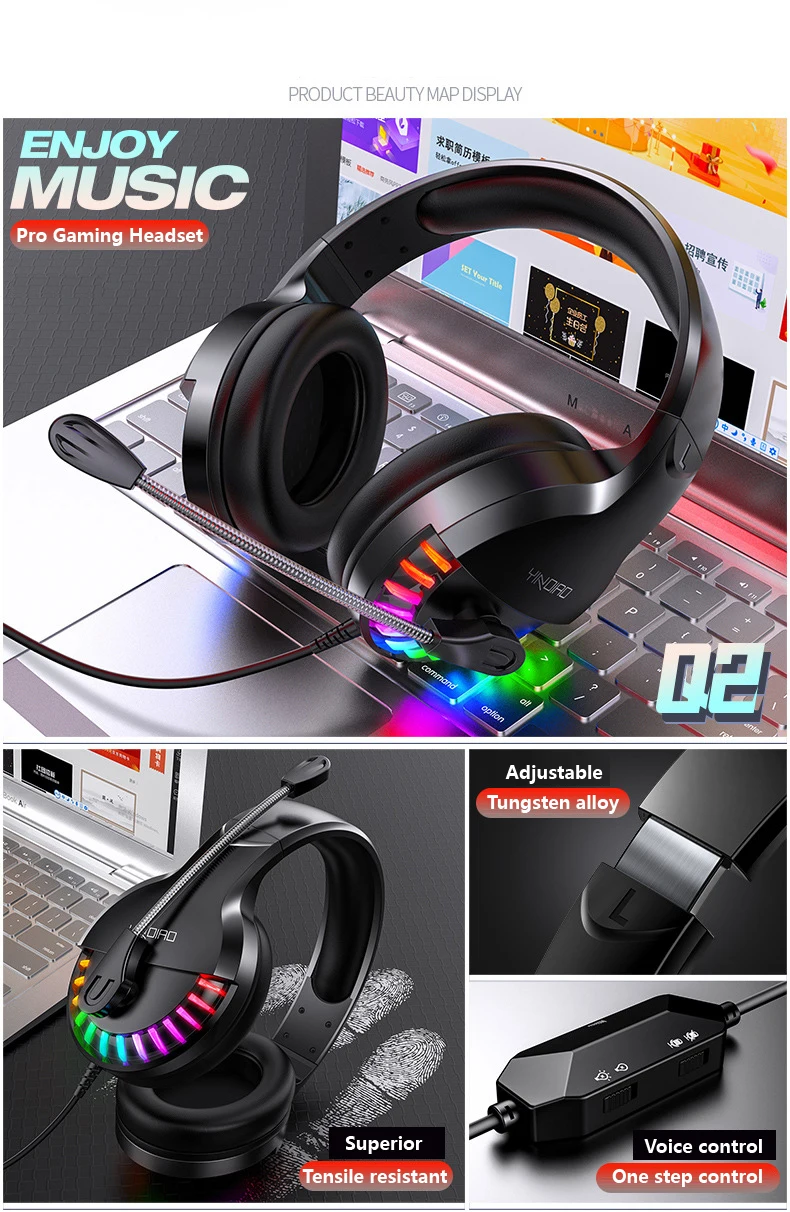 3 5 мм наушники проводные Игровые бас стерео Шум снижение игровая гарнитура для