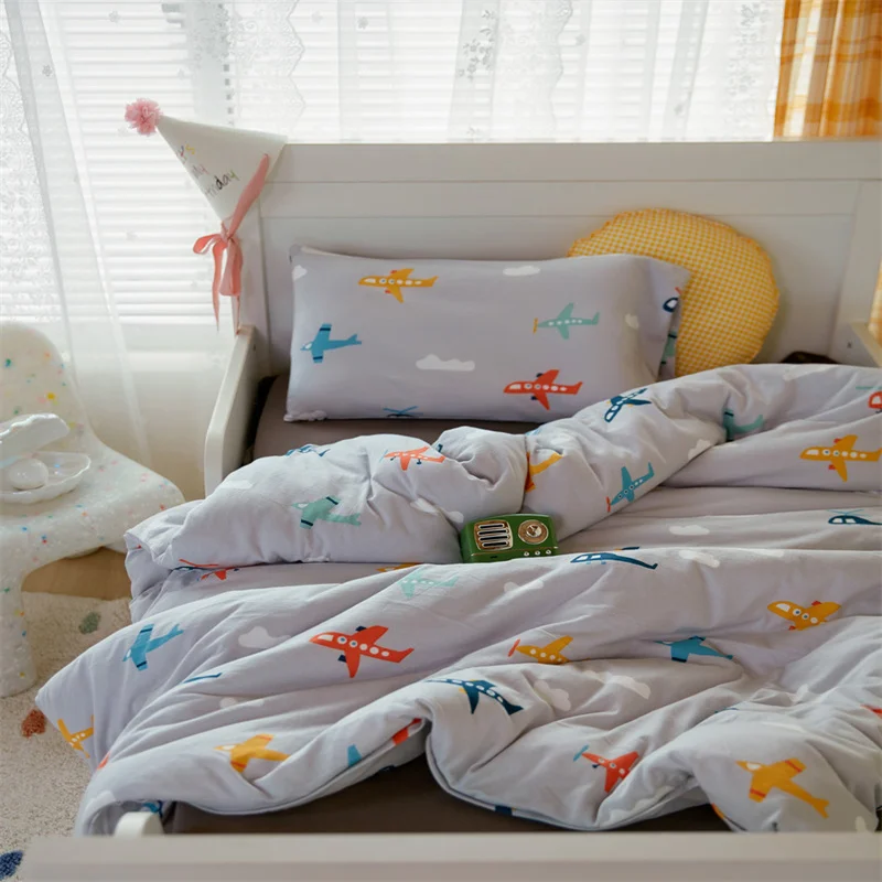 

Bed Linen Cotton Printing Soft Children Duvet Cover Smooth And Comfortable Brushed Kid's Quilted Cover Not Including Pillowcase