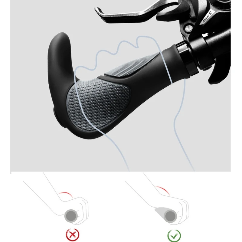 

2 Pcs Simple Bicycle Vice Handlebar Cover Anti-Slip Cycling Bike Handle Grips Lightweight Mountain Bike Riding Gear
