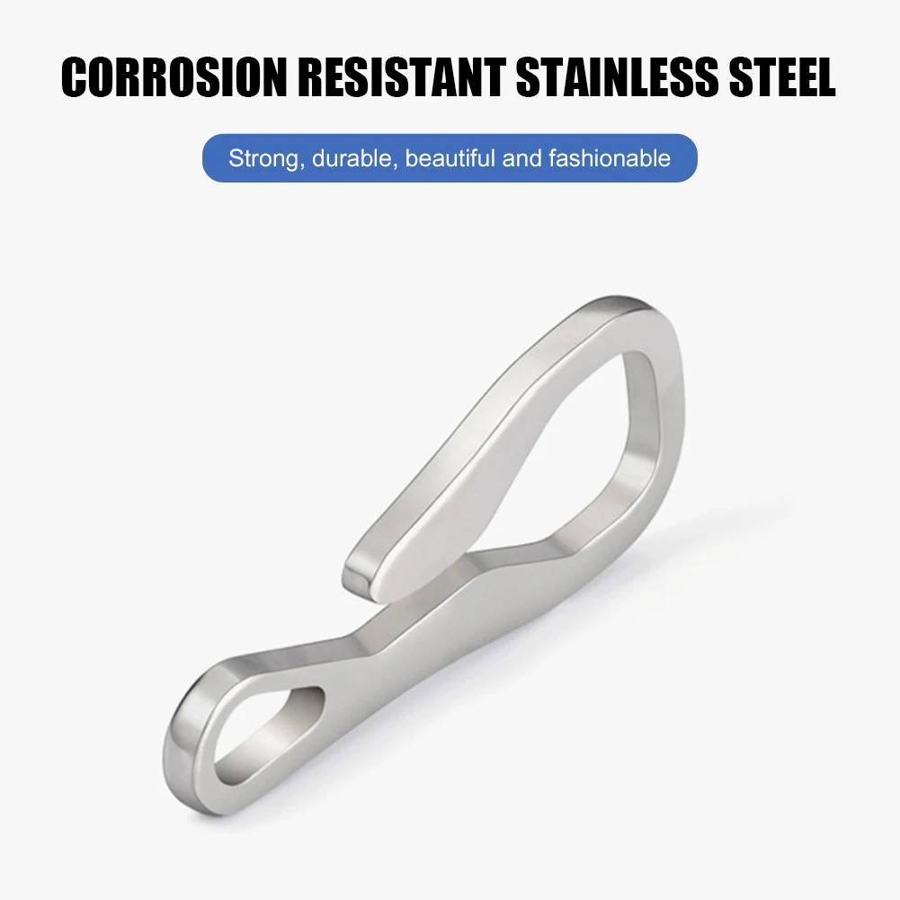 

Portable EDC Tools Stainless Steel Car Key Hanging Buckle Clip Pocket Keys Organizer Holder with Keychain