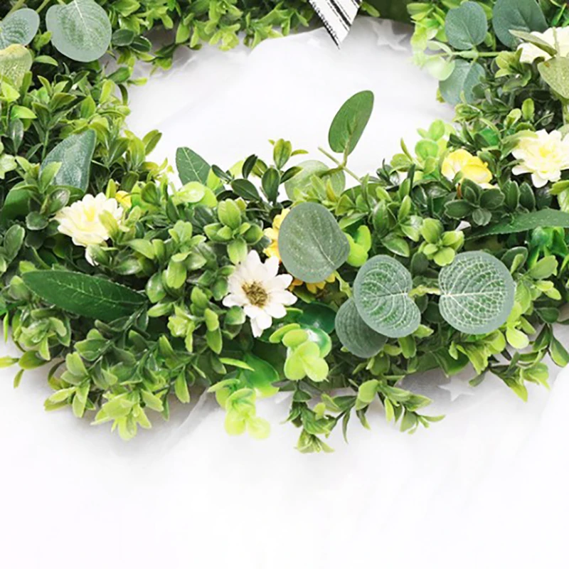 

Easter Decoration Front Door Wreath Simulation Flowers Vines Home Decor