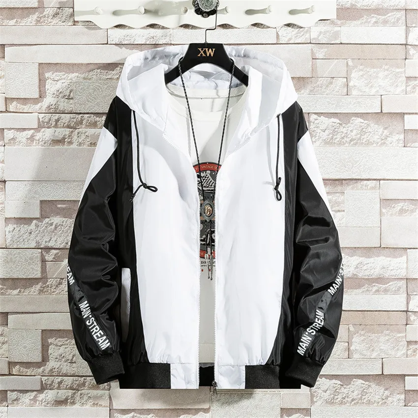 Ветровка для мужчин и женщин повседневная куртка с капюшоном в стиле хип-хоп