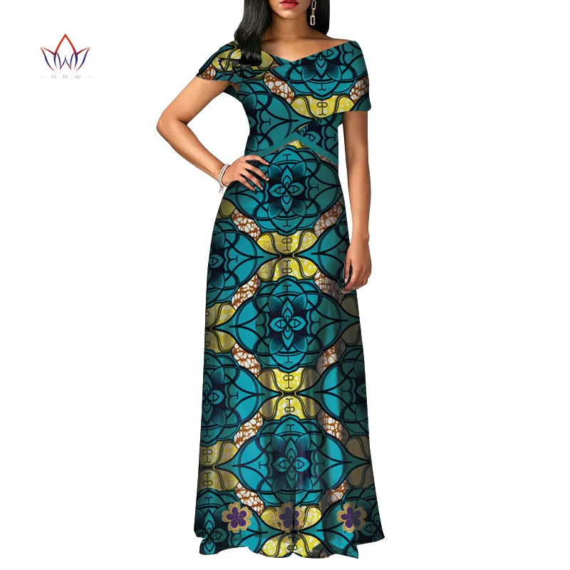 fashion African Dresses for Women Dashiki short sleeve Africa clothing Plus Size Patchwork Party Dresses for Women WY3924