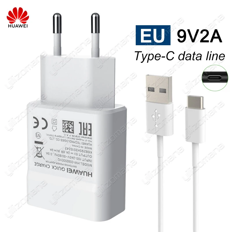 Оригинальное зарядное устройство huawei, 5 В/2 А, 9 В/2 А, USB, быстрая зарядка для huawei P8 P9 Plus Lite Honor 8 9 Mate10 Nova 2 2i 3 3i, оригинальная зарядка - Тип штекера: 9V2A Add Type-C