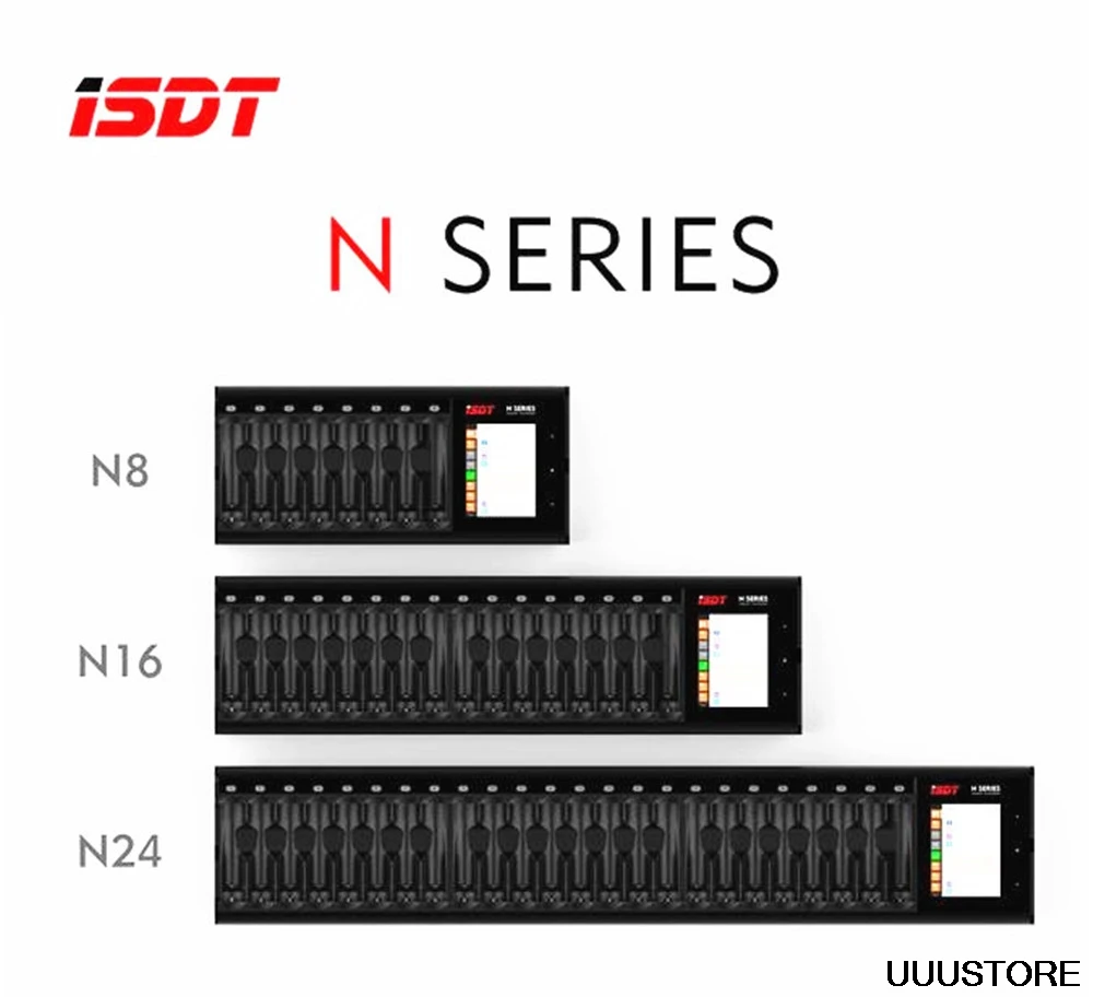 Зарядное устройство ISDT N8 N16 N24 AA AAA для аккумуляторов, умное зарядное устройство постоянного тока для аккумуляторов Li-lon LiHv Ni-MH Ni-Cd LiFePO4