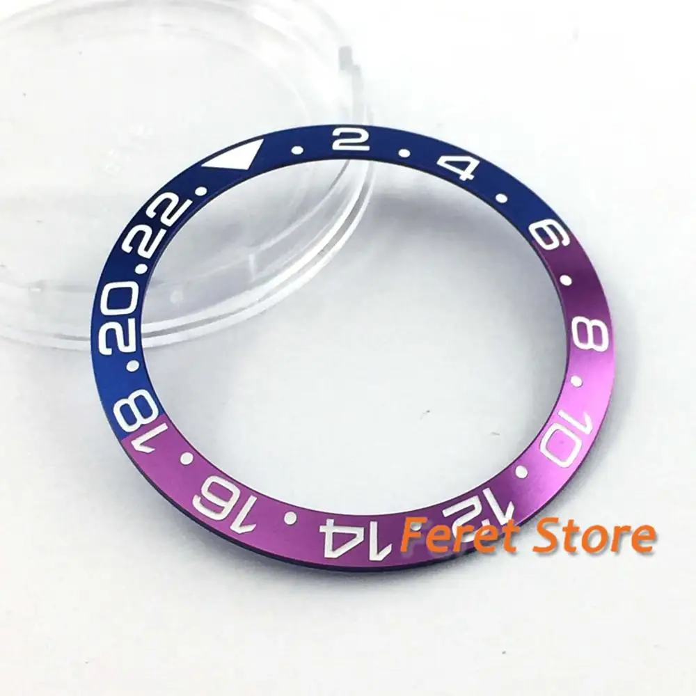 Высококачественный ободок для часов 38 мм сине фиолетовый титановый 40 Parnis