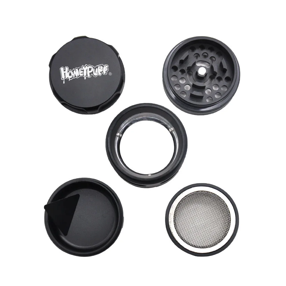 HONEYPUFF Window Style травяная шлифовальная машина 68 мм большая 5 шт. алюминиевая