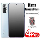 4 шт., матовое закаленное стекло для Redmi Note 10 9 8 7 Pro