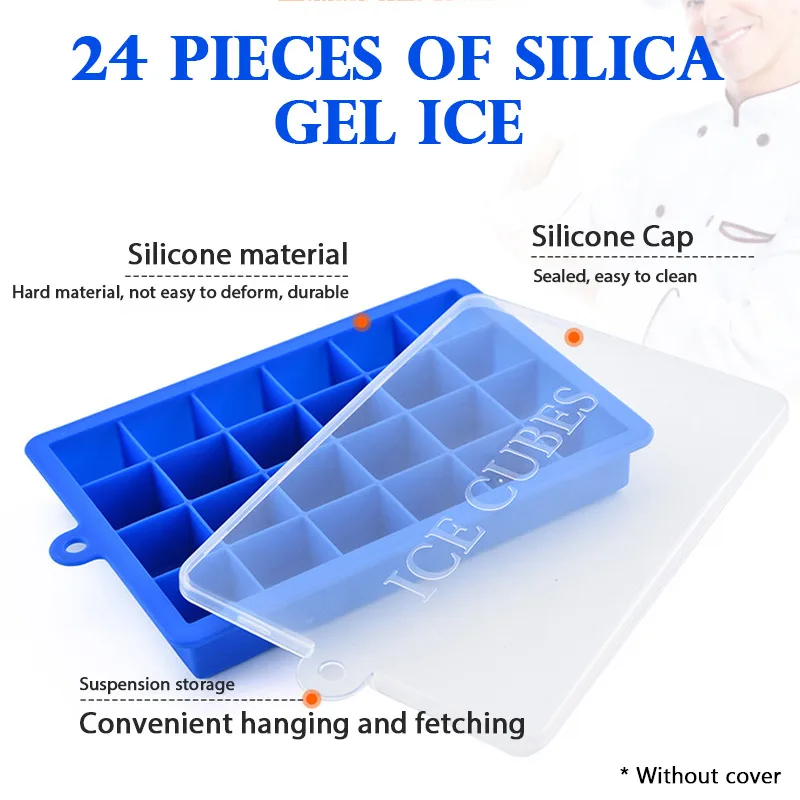 

15/24 Silicone Ice Cube Tray Ice Cube Mold Silicone Party Bar Drink Whiskey Cocktail Chocolate Ice Cream Maker Ice Box