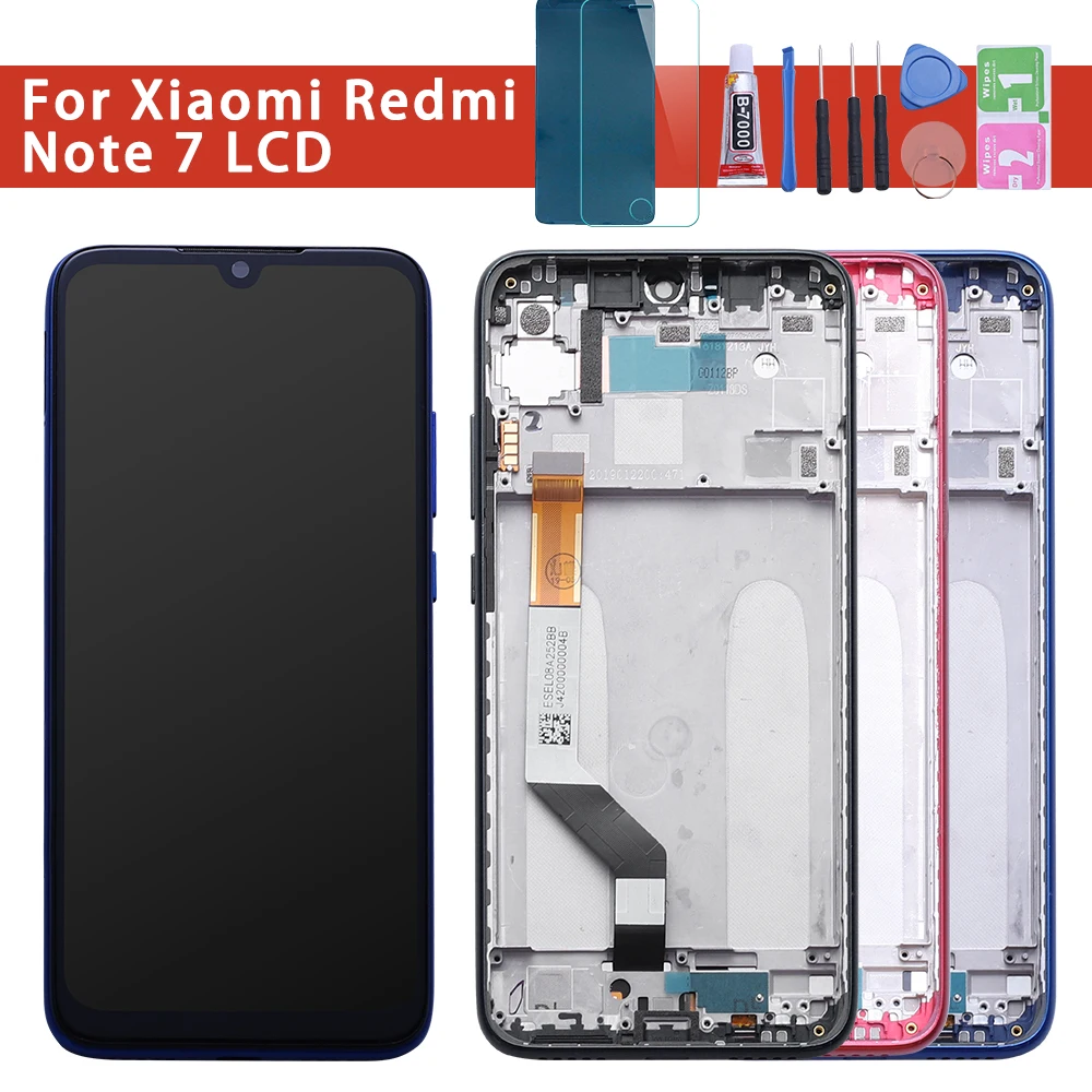 10-Touch AAA качественный ЖК-дисплей для Xiaomi Redmi Note 7 ЖК-дисплей с рамкой дисплей экран для Redmi Note7 Pro ЖК-дисплей с рамкой дисплей экран