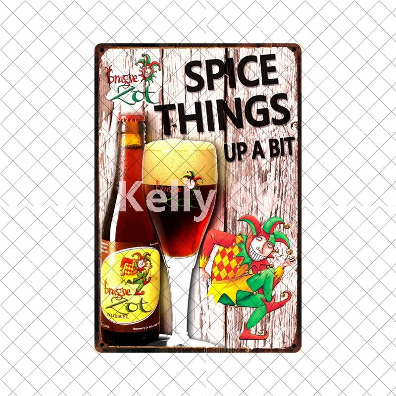 Металлическая вывеска Kelly66 бельгийское пиво юпилер Леф хертог Ян Рикард La Chouffe