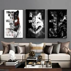 Картина на холсте с изображением волка, животных, мотивационный постер