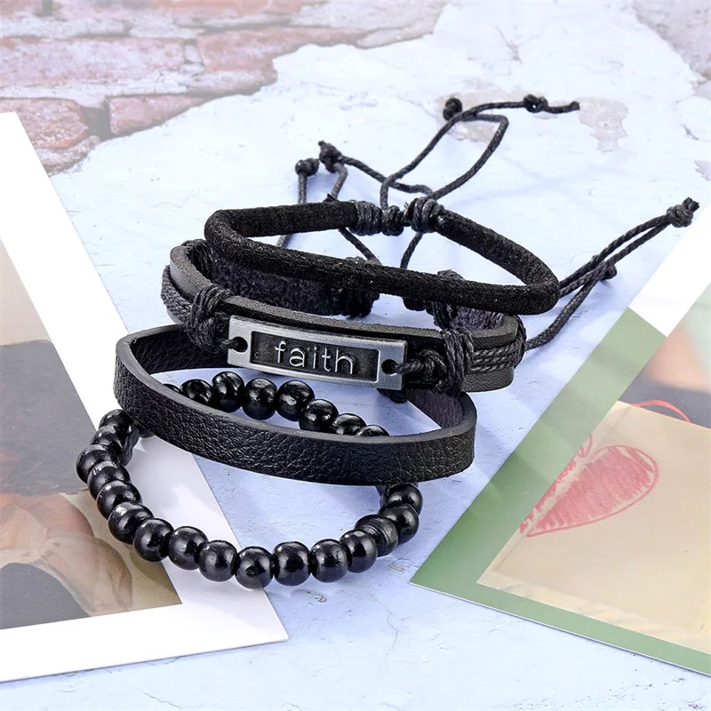 IFMIA винтажный многослойный браслет с бусинами для мужчин 2019 новые трендовые