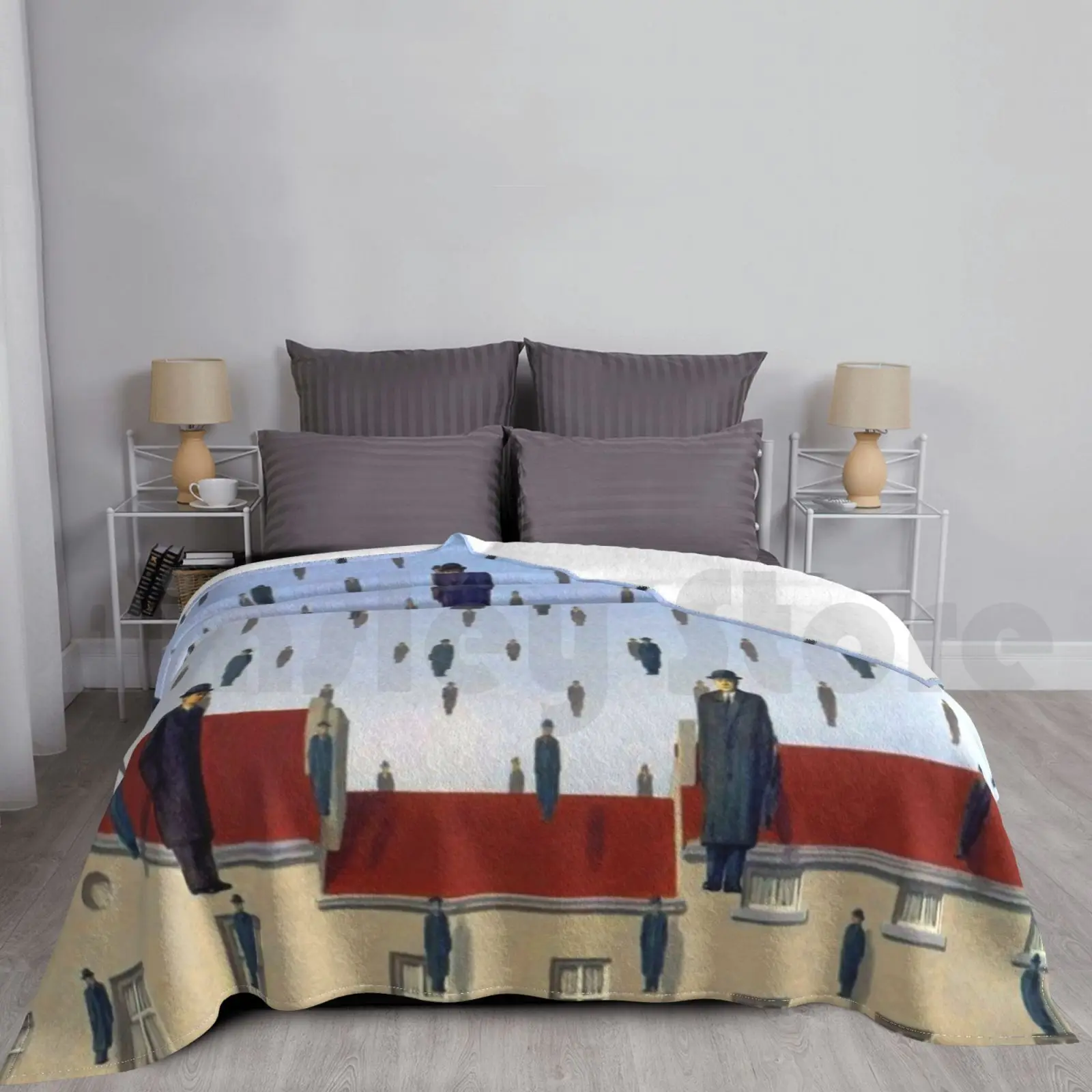 

Одеяло Рене магритте-голконда (дождливые мужчины), супермягкое, теплосветильник, тонкое, Рене Магритт, сюрреализм, Golconda Rene