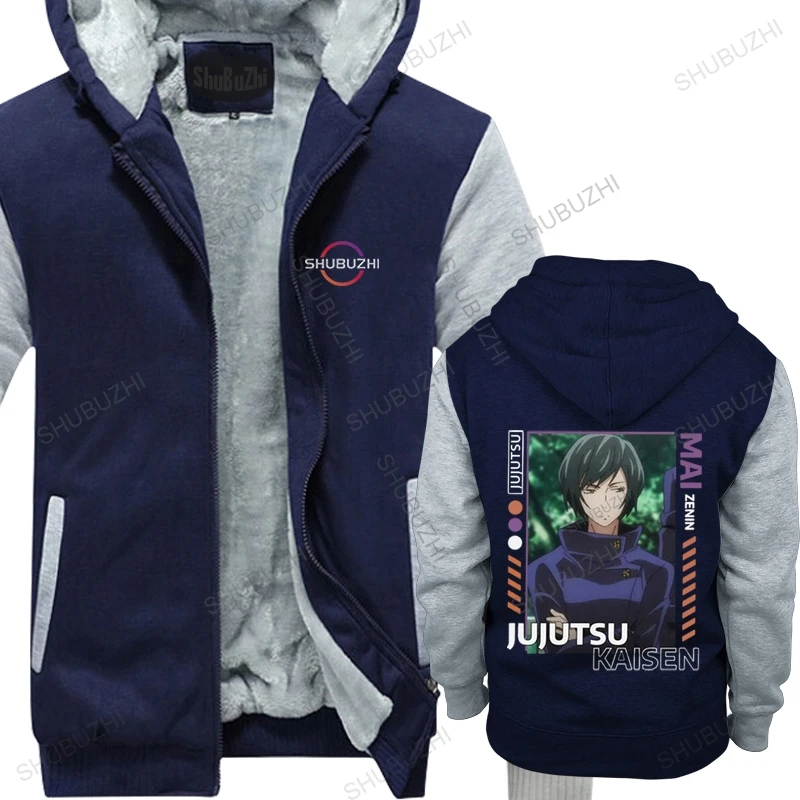 

Mai Zenin Streetwear Style fleece pullover Men Casual winter hoody Trendy Otaku Manga Anime Jujutsu Kaisen Cotton thick hoodies