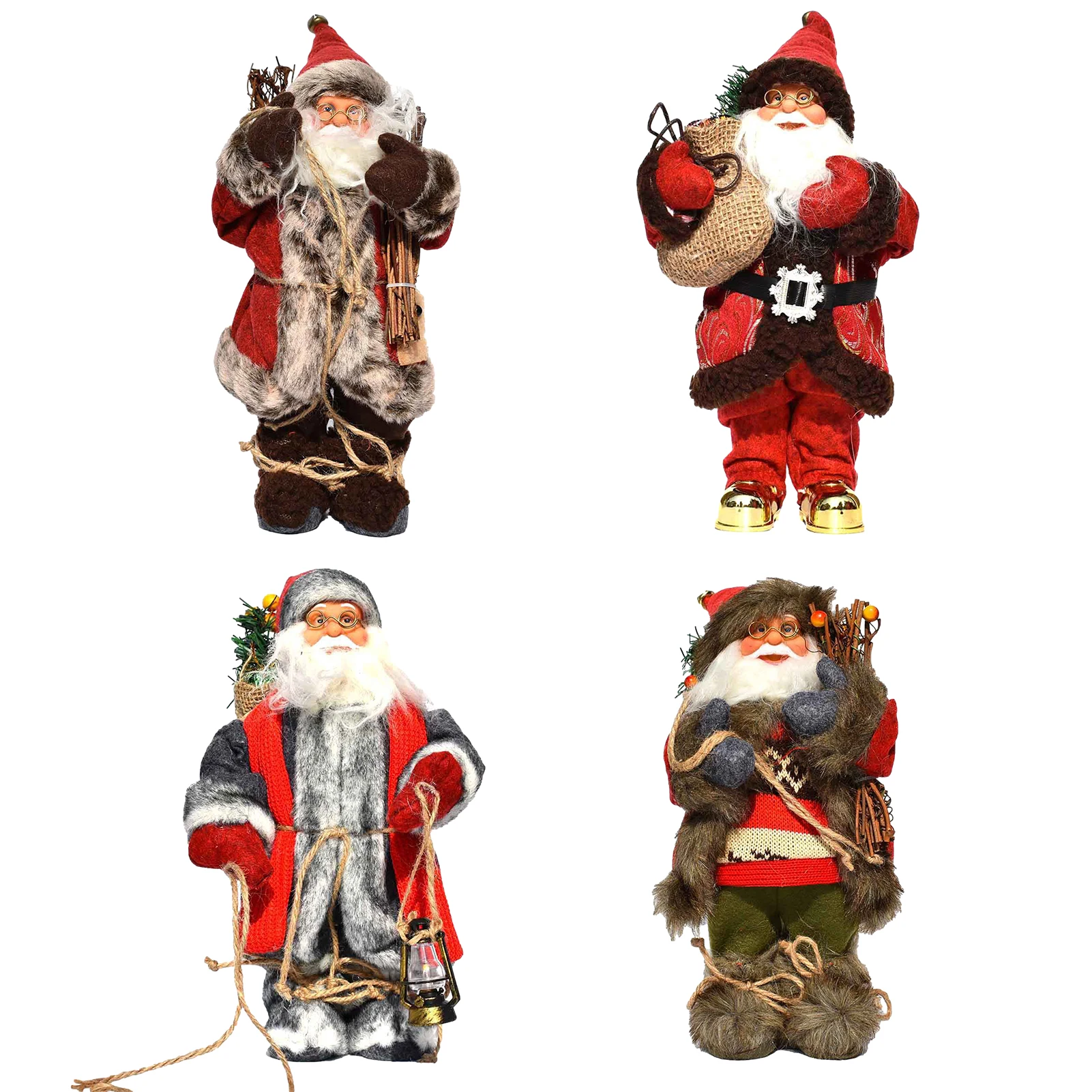 

Новогодние и рождественские украшения для дома, высота 30 см, кукла Санта-Клауса, детские подарки, украшения для окон, способ куклы, новый год ...