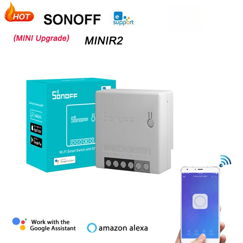 

Мини-переключатель SONOFF MINIR2 с Wi-Fi, 10 А