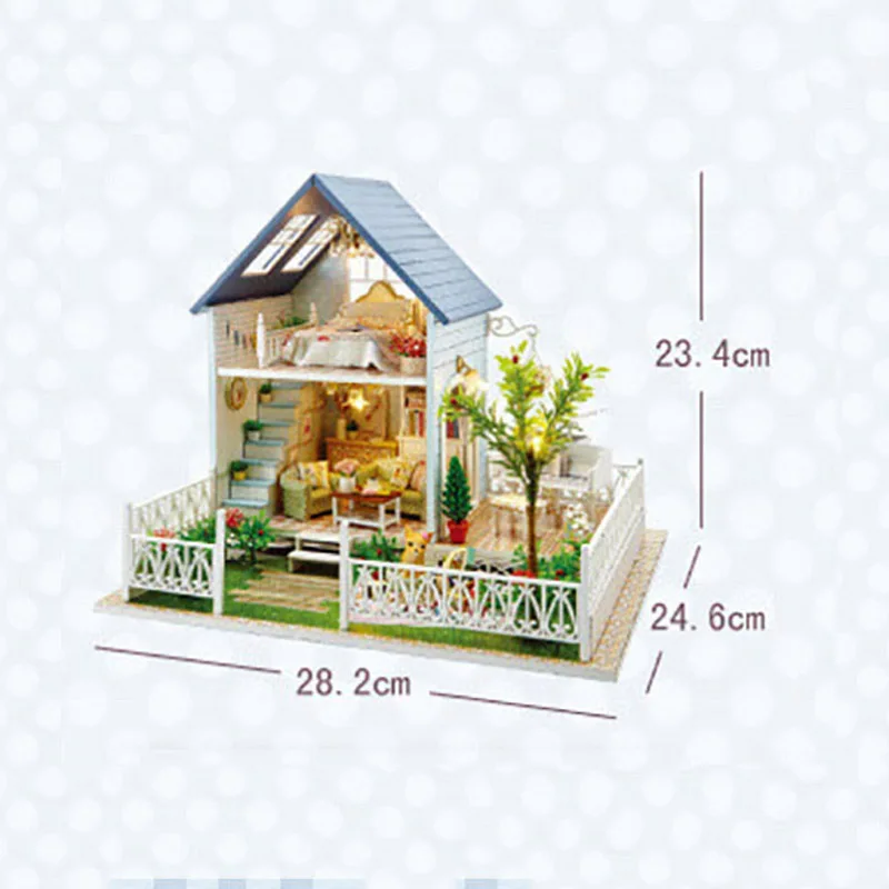 

DIY miniature doll house 3D wooden constructor toys & hobbies playmobil cottage high tech toys for girls christmas gifts