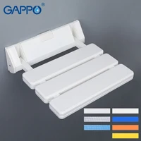 gappo wall mounted shower seats plastic folding chair bathroom stool taburete durable relax chair toilet bench for shower