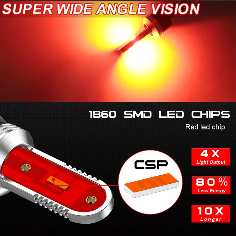 4 шт. автомобильный тормозной задний светильник парковочные лампы 12-24 В Красный