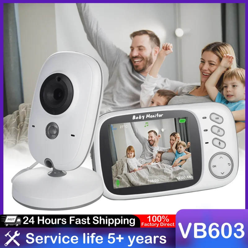 Baby Monitor VB603 Video Wireless With 3.2 Inches LCD 2 Way Audio Talk Night Vision Surveillance Security Camera Babysitter NEW |