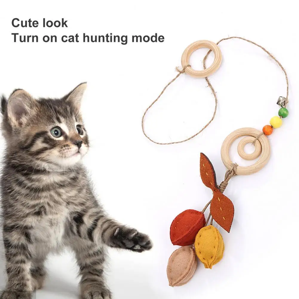 

Cats Teaser Funny Kitten Ring Floral Stick Toy with Bell Bite Resistant Kitten Interactive Training Wand Toy Pet Accessories