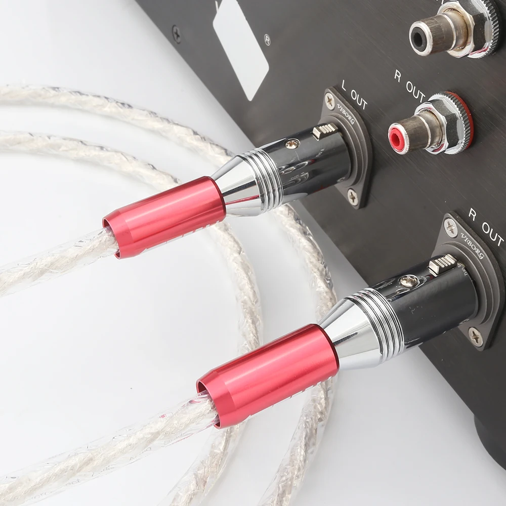 Пара Audiocrast AS220 соединительный кабель XLR 6N серебряный аудио видео 1 5 м с разъемом