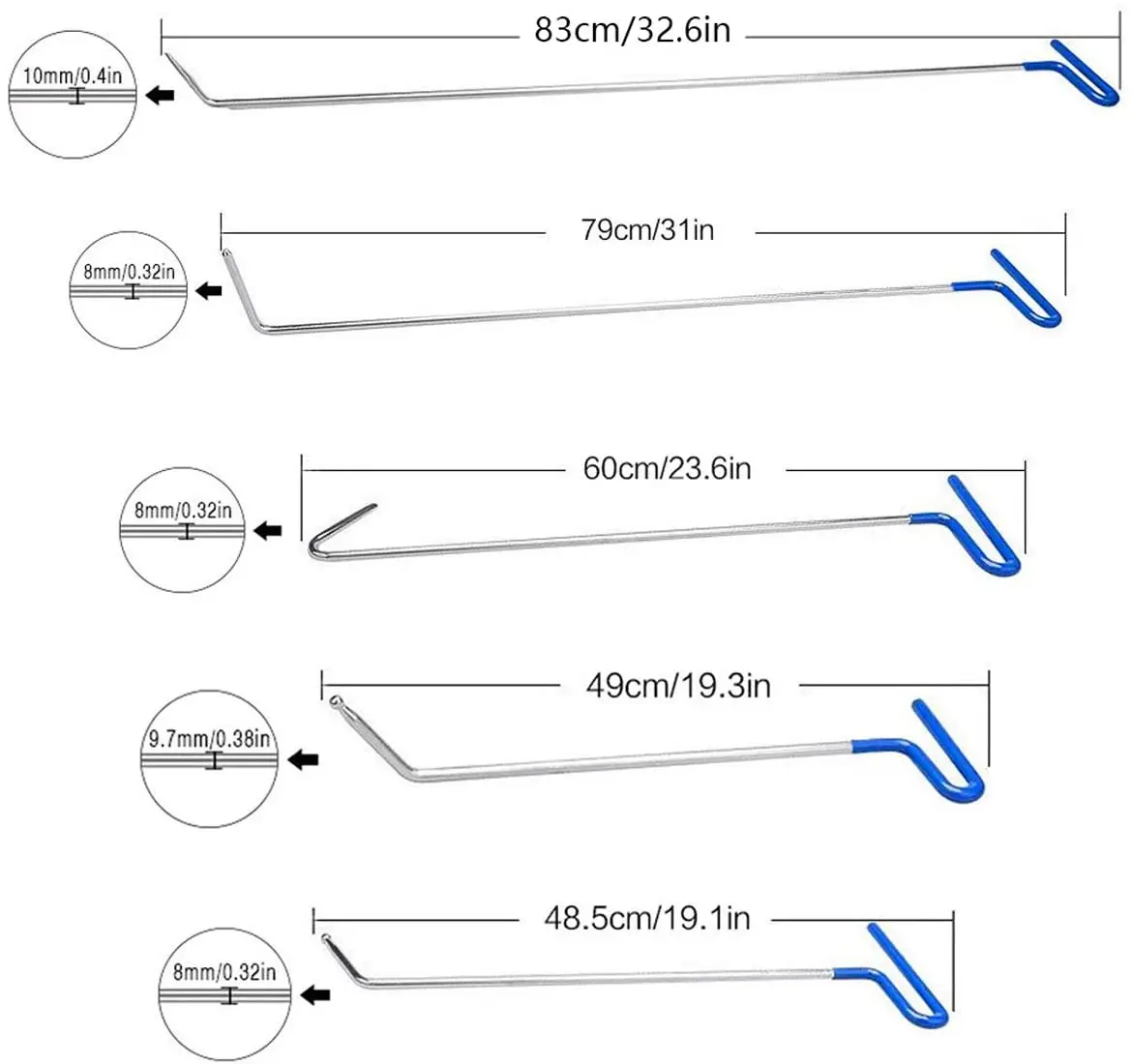 vender Ferramentas De Remoção De Danos Causados Por Danos Causados Por Danos Causados Por Granizo Reparação De Dentes Paintless Hastes De Reparo Para O Carro Dent Ding Remoção