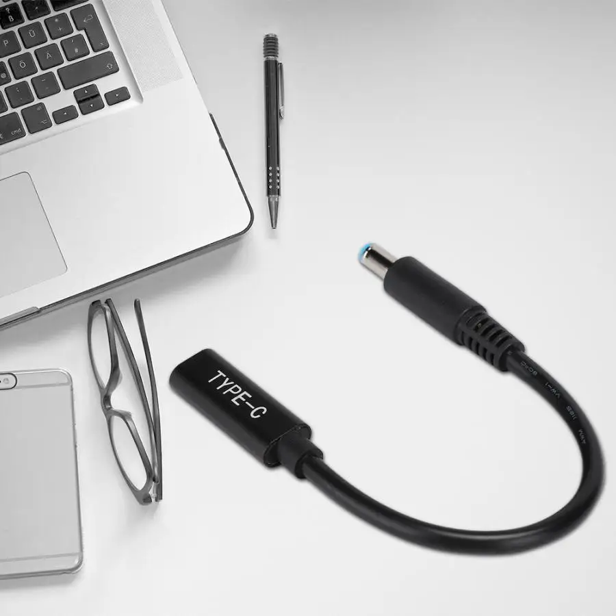 Зарядный кабель для ноутбуков с интерфейсом PD Type C на USB 4 5 мм x 0 6 зарядный