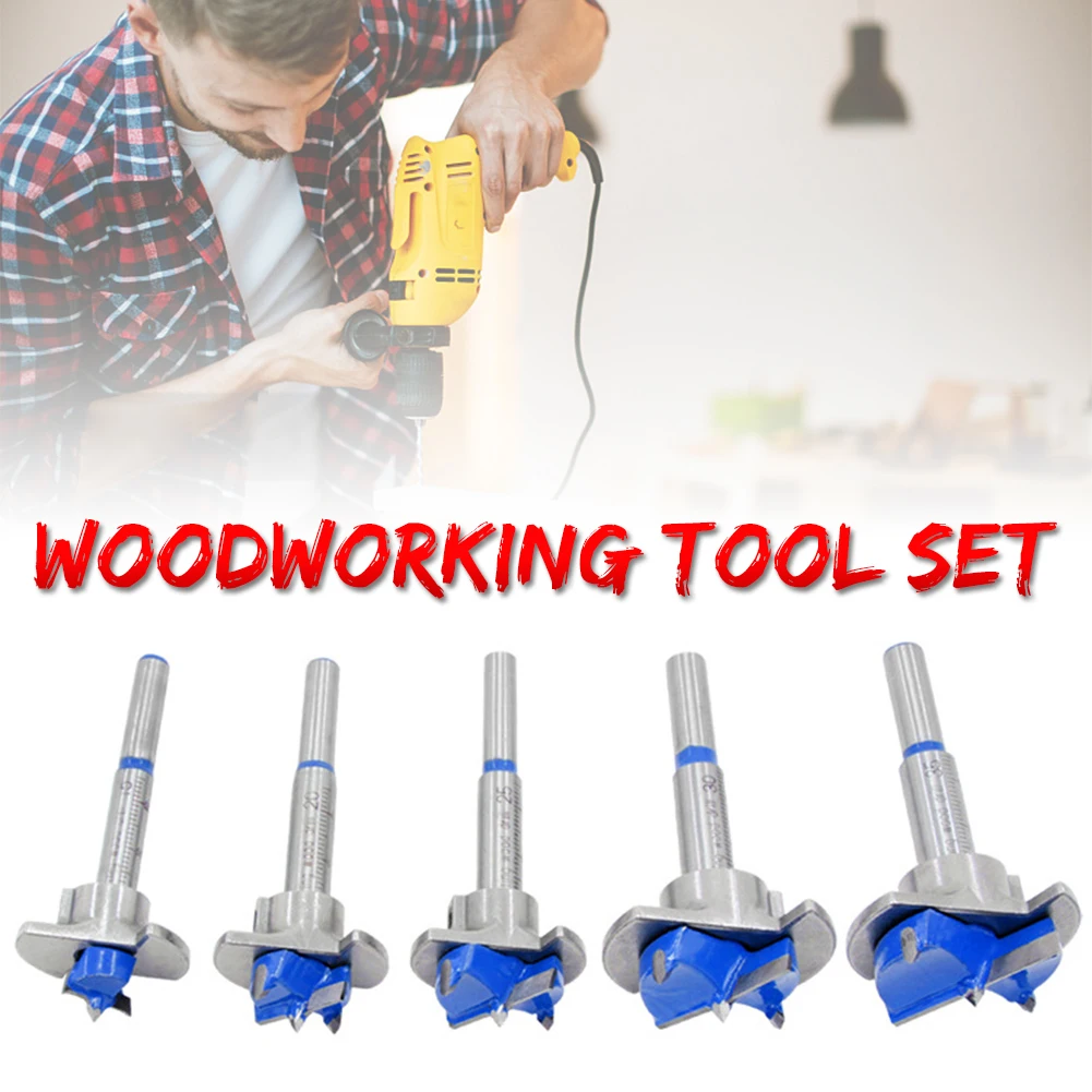 

Woodworking Drill Bit Self-Centering Hole Sawing Machine Woodworking Tool Set 15MM 20MM 25MM30MM 35MM