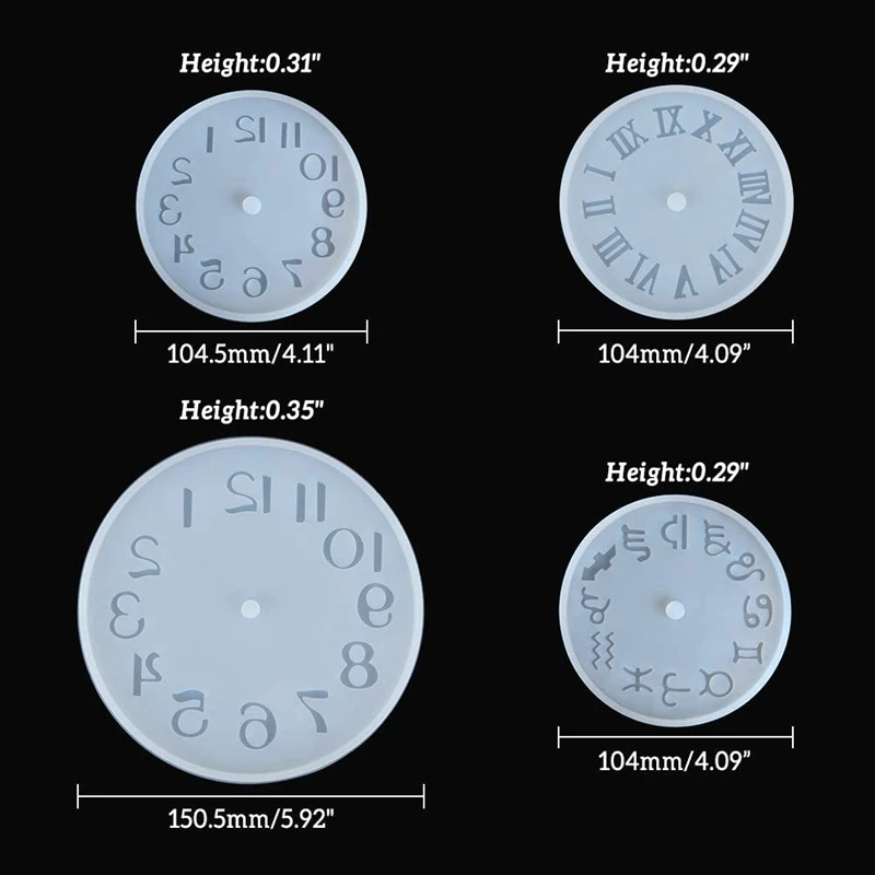 Форма для часов из смолы форма созвездий с римскими цифрами силиконовая