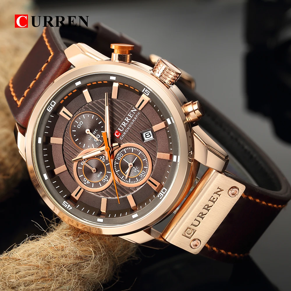 

CURREN Luxury Brand Men Analog Digital Leather Fashion Watches Men's Army Military Watch Men Quartz Clock Relogio Masculino 8291