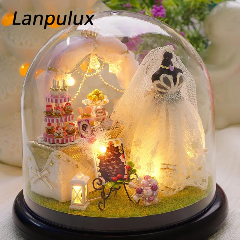 Lanpulux, сделай сам, стеклянный шар, Ночной светильник, микро пейзаж, Романтический, Свадебный, светодиодный, для украшения спальни, декоративный светильник ing, подарки для девушки