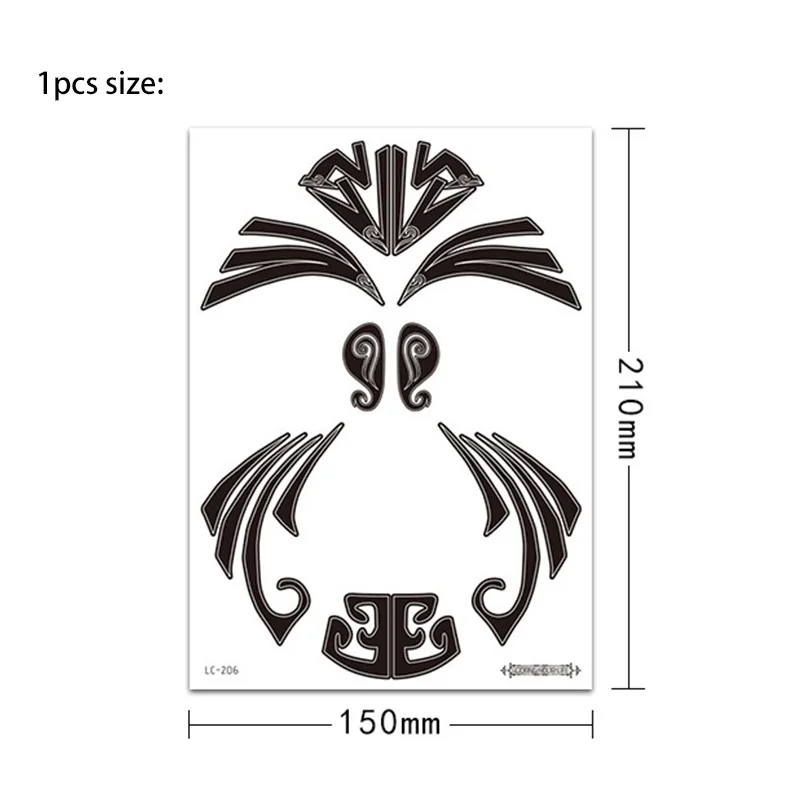 

3Pcs/Set Stickers For Face Temporary Tattoos Makeup Party Fake Tattoo Face Wholesale