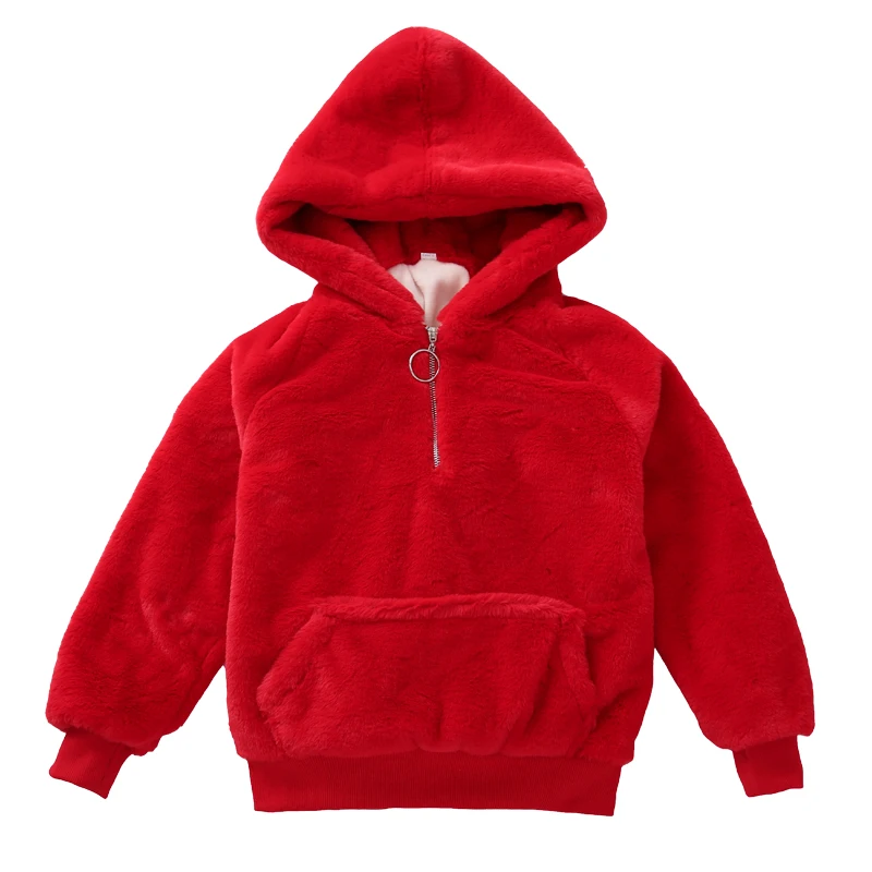 Новые зимние модные толстовки с капюшоном для девочек хлопковые теплые детские